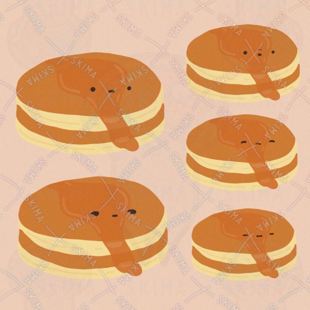 ばたーのかえりをまつほっとけーき（表情5種類）の商品画像