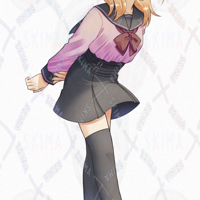 ピンクセーラー服の女の子【表情10種】の商品画像2枚目