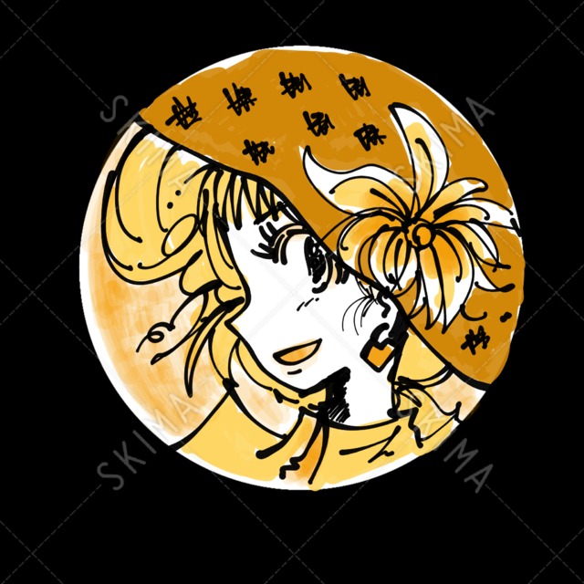 SNSアイコン用　帽子の女性