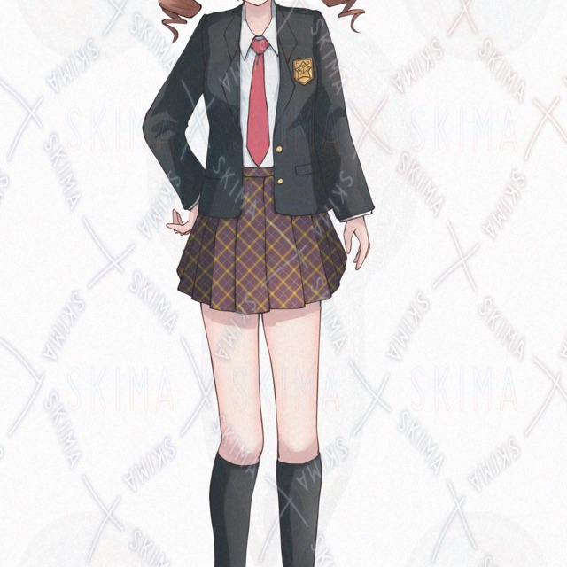 【表情10種】縦ロールの制服女の子【立ち絵】の商品画像4枚目