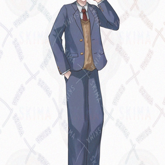 【表情10種】黒髪眼鏡の男の子【立ち絵】の商品画像2枚目