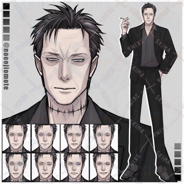 Image of Tough Old Man – 8 Expressions