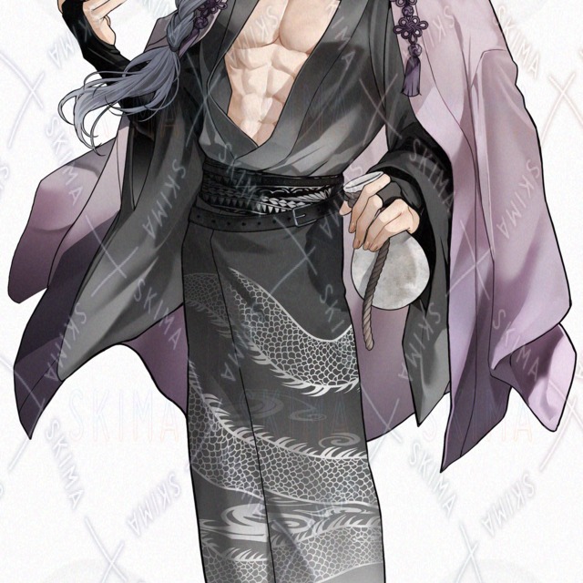 9 Facial Expressions + Injury Variations: Japanese-Western Fusion Outfit – Male – Beard 的商品圖片第 9 張