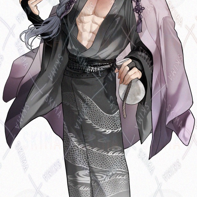 9 Facial Expressions + Injury Variations: Japanese-Western Fusion Outfit – Male – Beard 的商品圖片第 10 張