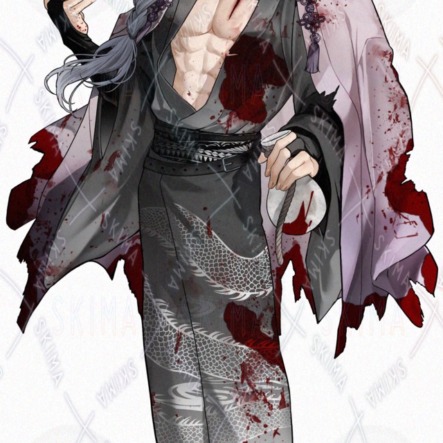 9 Facial Expressions + Injury Variations: Japanese-Western Fusion Outfit – Male – Beard 的商品圖片第 11 張