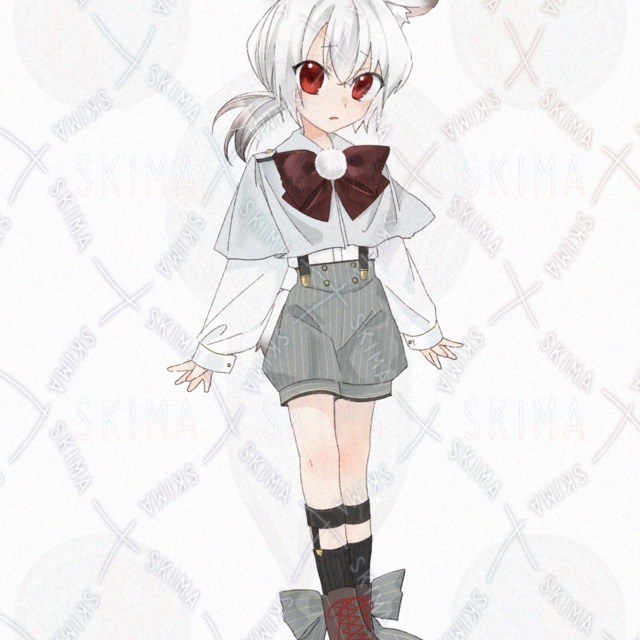 白髪赤目ケモ耳の男の子の商品画像6枚目