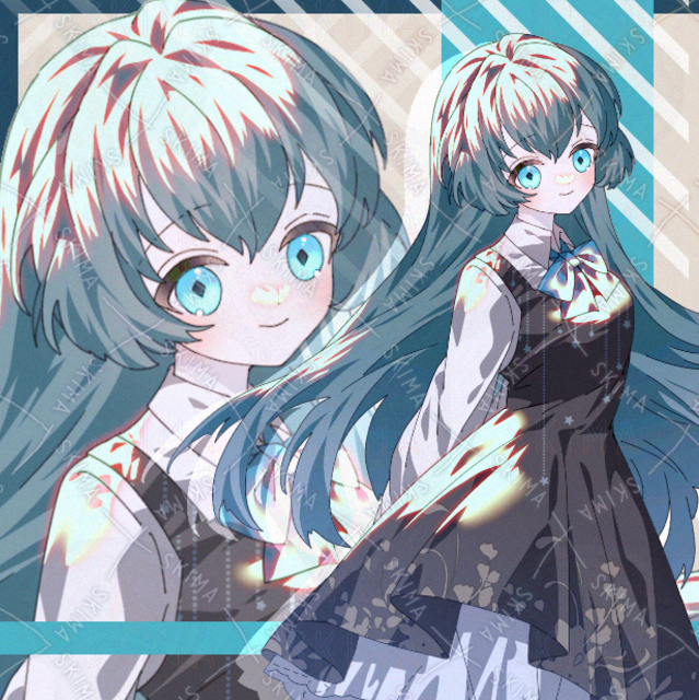 Image of Modern Fantasy Girls Dress — Emerald Blue Long