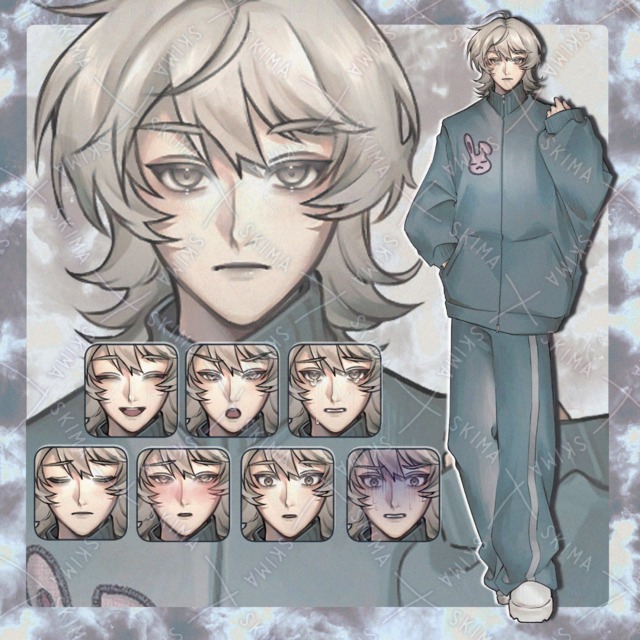 【表情差分8種】青緑ジャージのキャラの商品画像