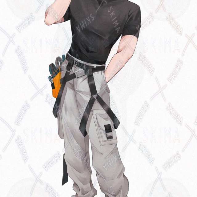 TRPG立ち絵｜現代男性・整備士／エンジニア系｜表情9種＋上着着脱差分の商品画像8枚目