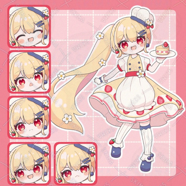 Pastry Chef Sweet Cute Chibi Girl Character Art Set 的商品圖片