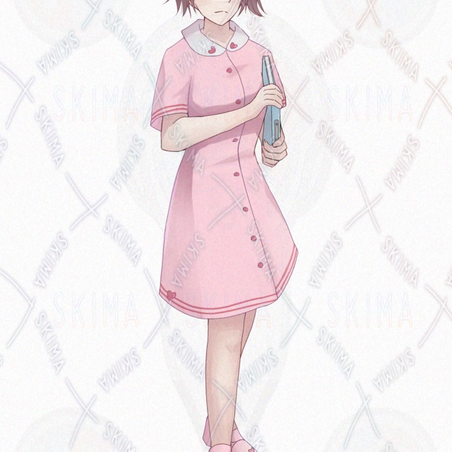 표정 10 종】간호사 복장 소녀【입체 그림】【표정 10 종】여자아이 상품 이미지 3번째