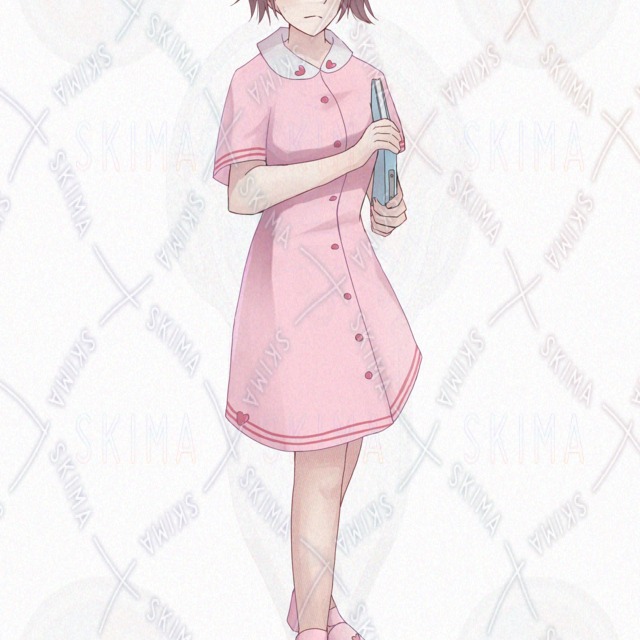 표정 10 종】간호사 복장 소녀【입체 그림】【표정 10 종】여자아이 상품 이미지 7번째