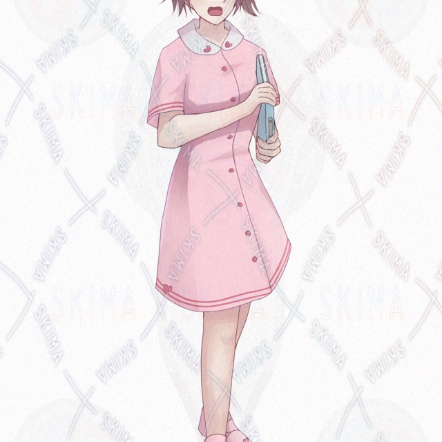 표정 10 종】간호사 복장 소녀【입체 그림】【표정 10 종】여자아이 상품 이미지 10번째