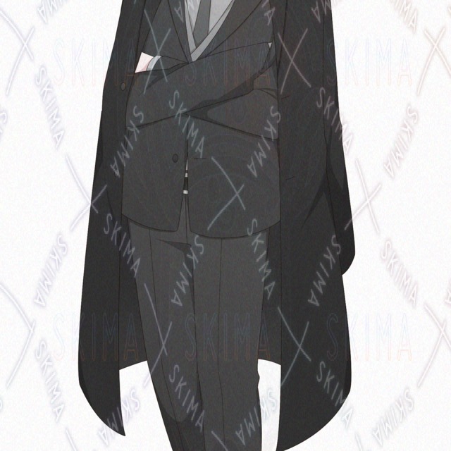 Image 2 of Suited Man in Black Coat – 10 Expression Variations