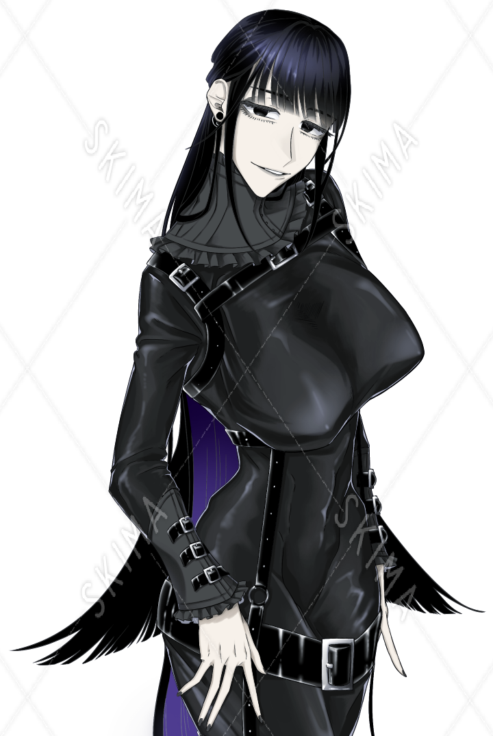 黒い服を着た女性 立ち絵 スキマ スキルのオーダーメイドマーケット Skima