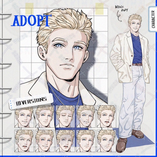 10 Expressions: Short Blonde Hair Man 的商品圖片