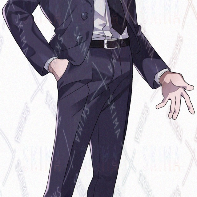 茶髪眼鏡の黒スーツ男性【表情差分8種】の商品画像4枚目