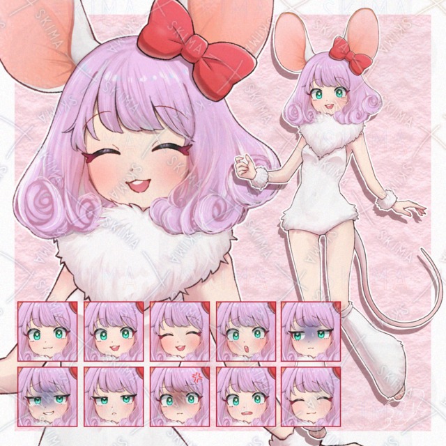 【表情10種】ネズミ娘の商品画像