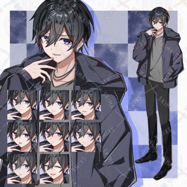 表情差分8枚　男性キャラ　立ち絵の商品画像