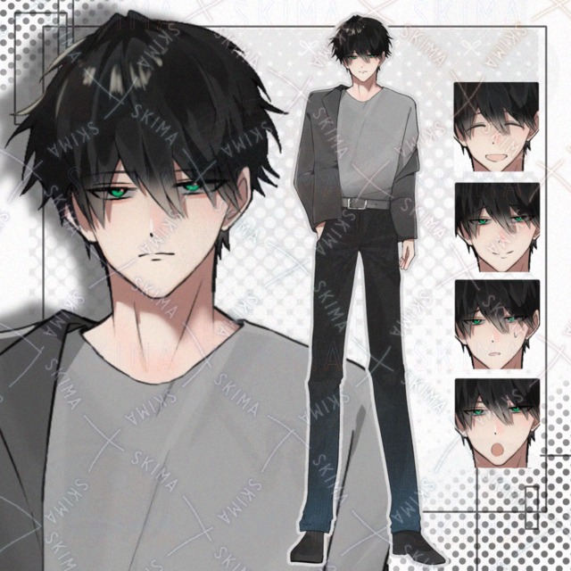 【立ち絵】男性 黒髪の商品画像