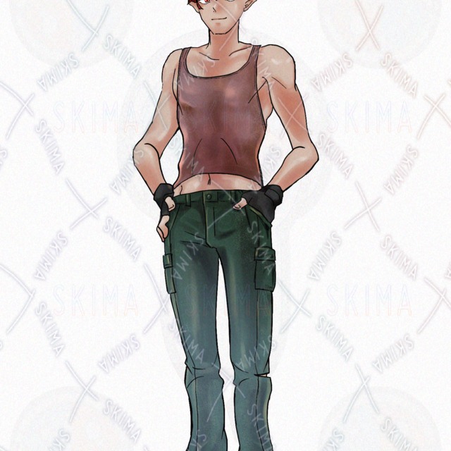 赤髪エルフ耳の男の子【差分4種+ジャケットOFF】の商品画像10枚目