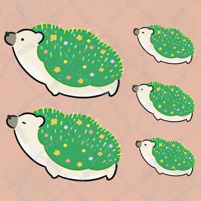 はなのはりねずみ（表情5種類）の商品画像