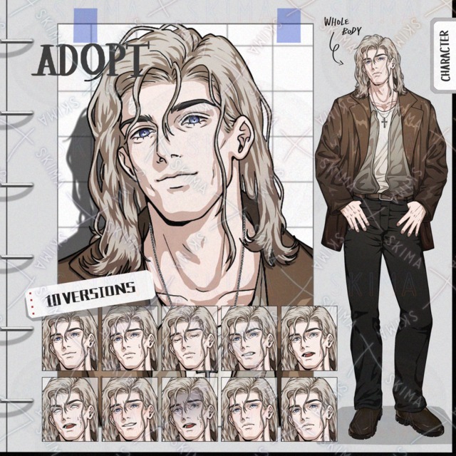 10 Expressions: Middle-Aged Man with Long Hair 的商品圖片