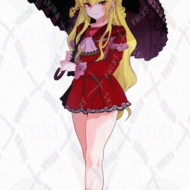 傘をさした少女の商品画像2枚目