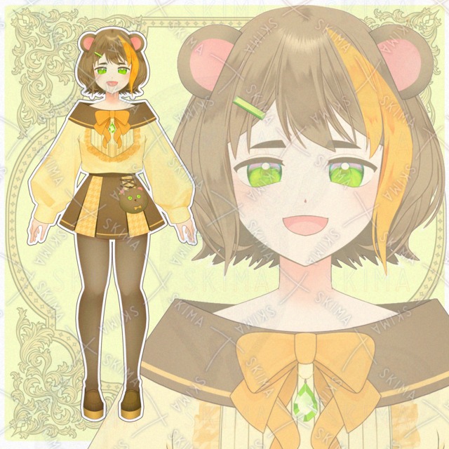 【IRIAM向け】くま全身立ち絵/商用利用可