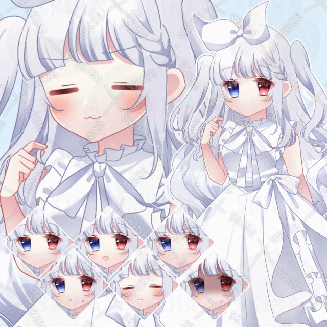 白髪オッドアイ白ワンピちゃんの商品画像