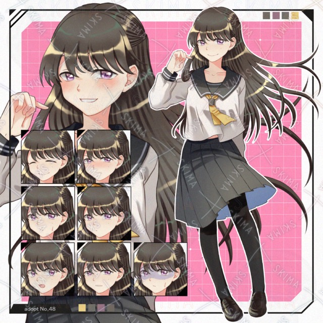 【制服祭り】セーラー服の女の子【表情9種】の商品画像