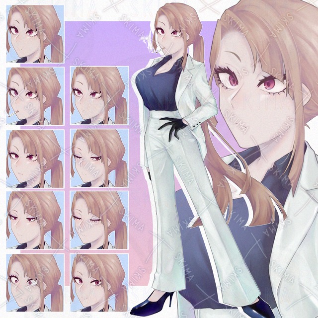 【表情9種】白スーツの女性/adopt_09【おまけつき】の商品画像