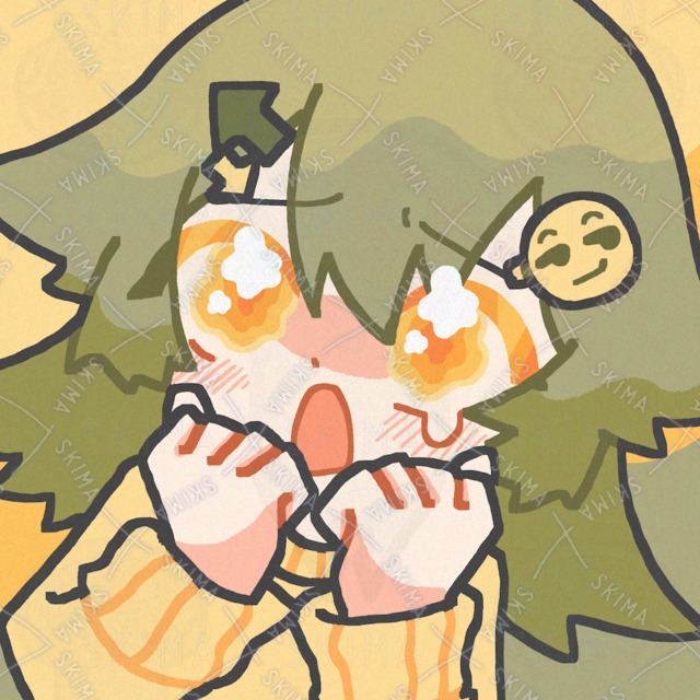 緑髪のうるうるあざとめ女の子アイコン