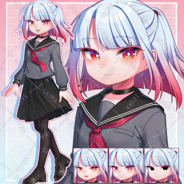 【表情8種】ミステリアスな女の子の商品画像