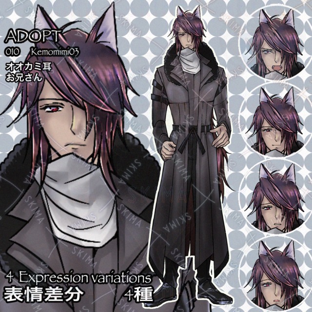オオカミ耳の黒髪お兄さんの商品画像