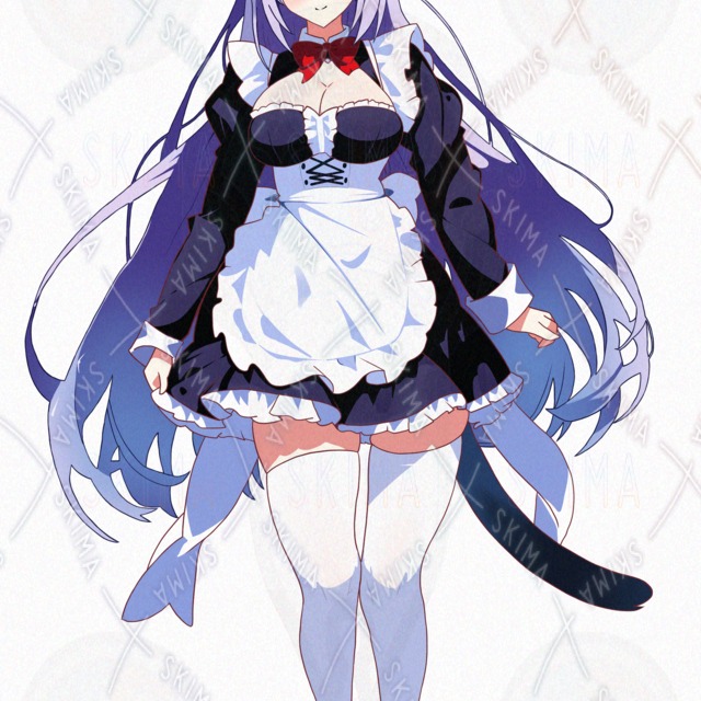 고양이 귀 메이드 소녀｜표정 차이 5종｜TRPG-VTuber-배포-상업적 이용 OK 상품 이미지 6번째