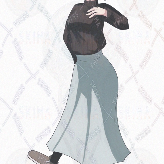 【表情10種】片目隠れの女性【立ち絵】の商品画像3枚目