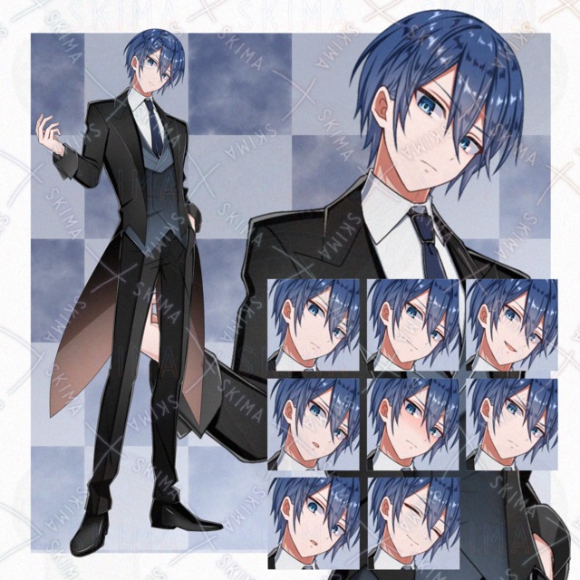 表情差分8枚　男性キャラ　立ち絵の商品画像