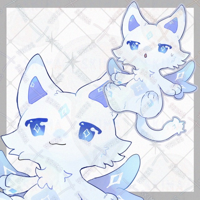 白ケモ【表情10種類】の商品画像