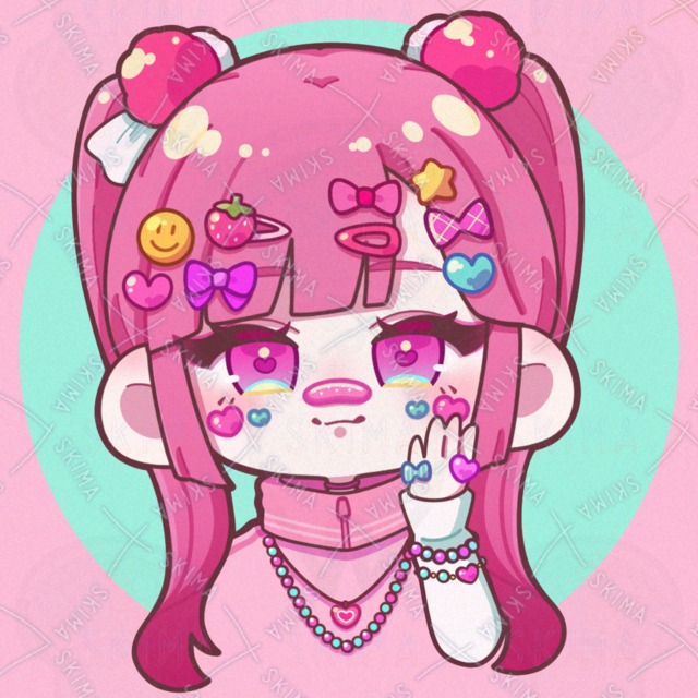 SNSアイコン　デコラ風女の子