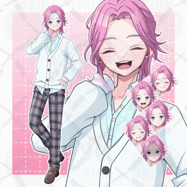 ハーフアップ男子学生の商品画像