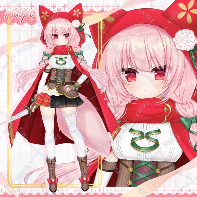 盗賊風けもみみ赤ずきん(表情差分＋装飾パーツ)の商品画像