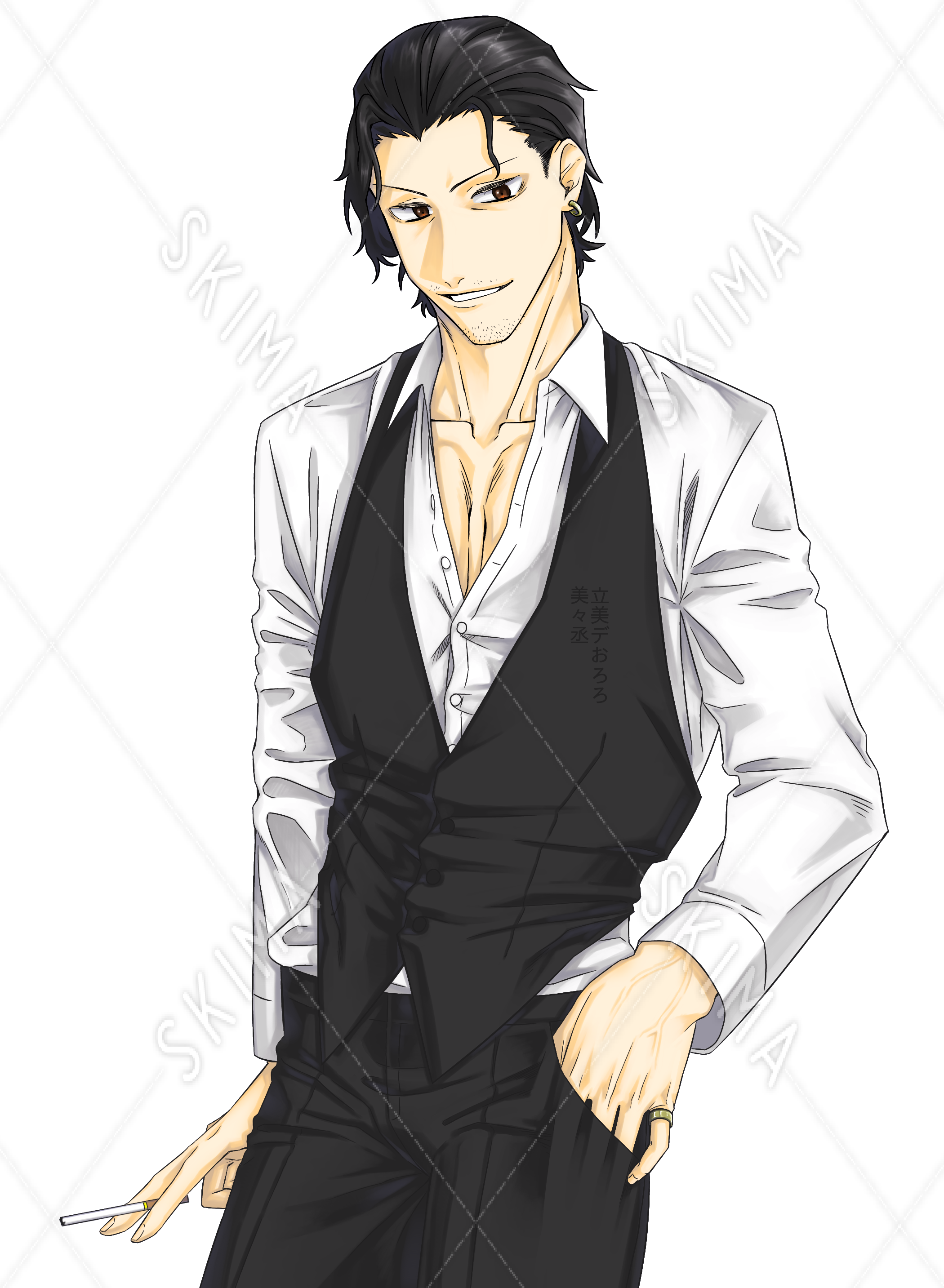 バーのマスター 立ち絵 スキマ スキルのオーダーメイドマーケット Skima