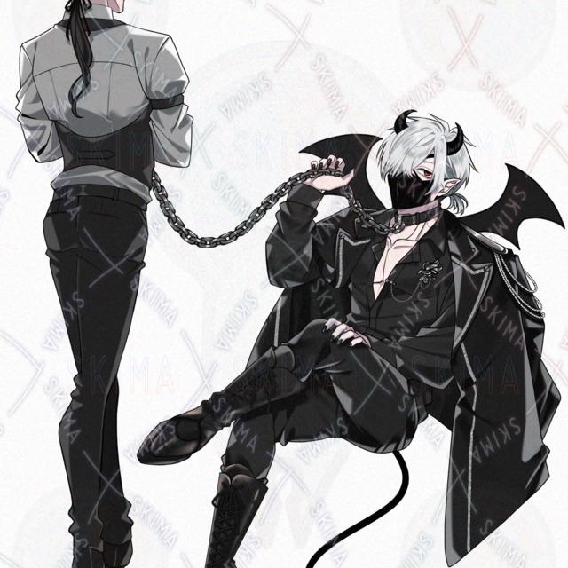 【立ち絵】銀髪/男性キャラ【表情7種】の商品画像9枚目