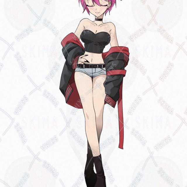 Pink-Haired Girl – Tattoo Variations 的商品圖片第 9 張