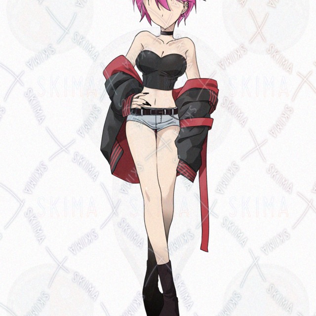 Pink-Haired Girl – Tattoo Variations 的商品圖片第 10 張