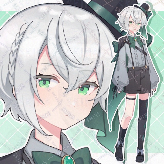 【表情差分8種】白い髪の男の子の商品画像