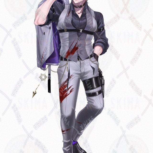 マフィアっぽいスーツの男性【表情差分5種+特殊差分あり】の商品画像10枚目