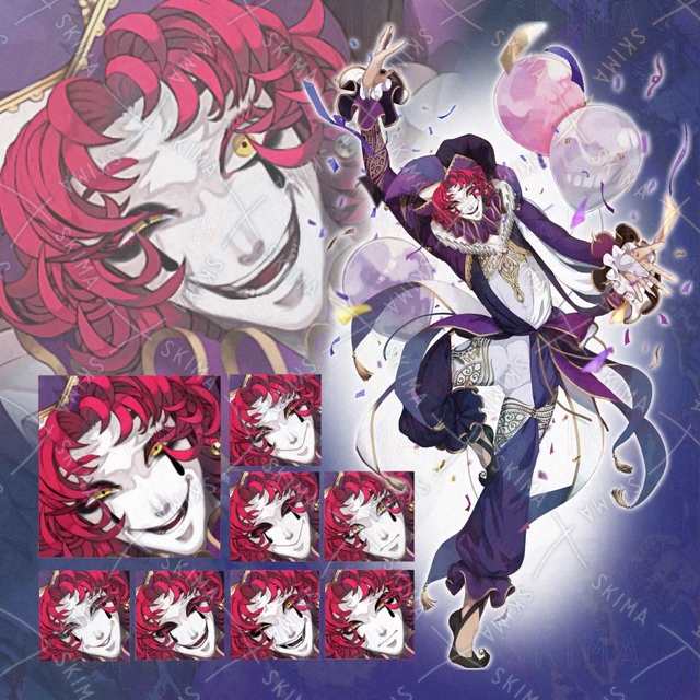 【表情9種＋紙吹雪差分】道化師の男性【ピエロ】の商品画像