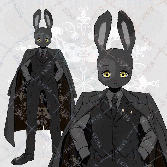 スーツ姿の男性ウサギの商品画像